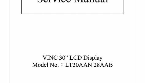 VIZIO L32 L30 LCD TV SM Service Manual download, schematics, eeprom
