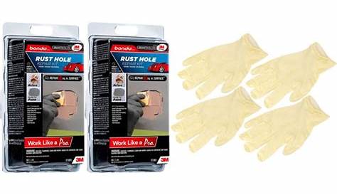 3M Bondo Rust Hole Repair Kit Bundle with Latex Gloves - Walmart.com