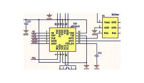 Circuit configuration of nRF24L01 at 2.4GHz. | Download Scientific Diagram