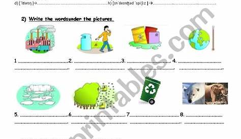 Environment vocabulary - ESL worksheet by sophieenglish