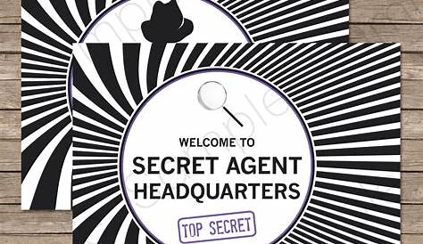 Secret Agent Birthday Party Printables, Invitations & Decorations | Spy