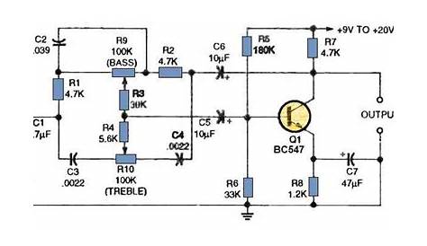 transistor bass treble circuit diagram