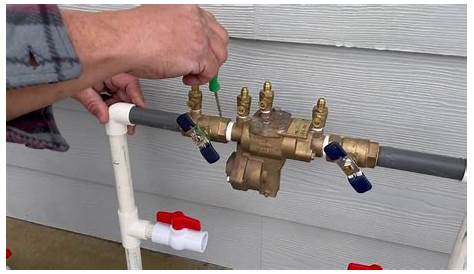 How to drain a above ground backflow for your sprinkler system - YouTube