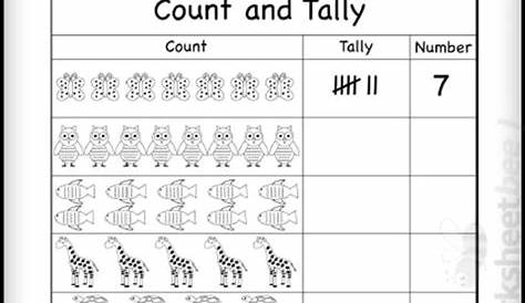 Amazing Printable Worksheet for Kids About Count and Tally Maths Learn