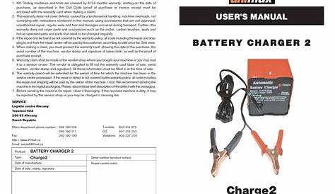 UNI-MAX BATTERY CHARGER 2 USER MANUAL Pdf Download | ManualsLib