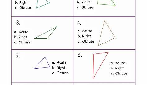 identifying triangles worksheets