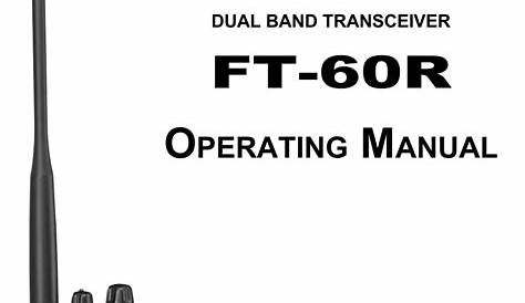 YAESU FT-60R OPERATING MANUAL Pdf Download | ManualsLib