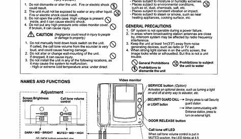 aiphone gf-1dk installation manual