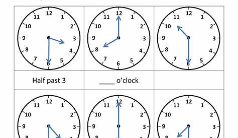 tell the time worksheets