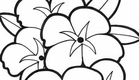 Simple Flower Coloring Pages | Printable flower coloring pages, Flower