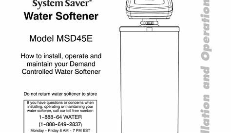 morton water softener manual