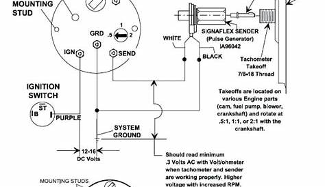 boat tachometer wiring diagram