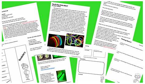 glow stick experiment worksheets