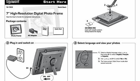 our photo digital frame manual