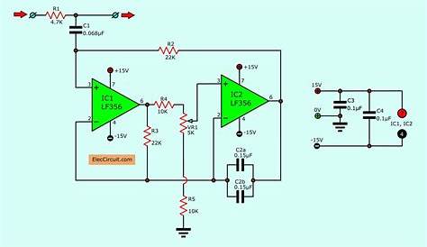 15 Filter circuits using electronic coil | ElecCircuit.com | Basic