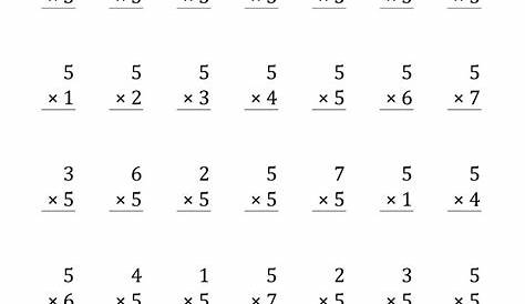 Multiplication Facts to 49 No Zeros with Target Fact 5 (LP)