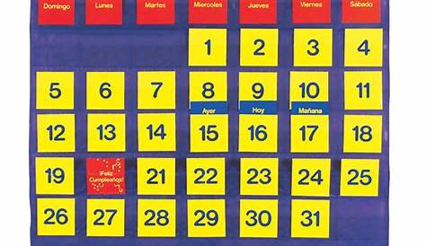 Bilingual Monthly Calendar Pocket Chart - LER2210 | Learning Resources
