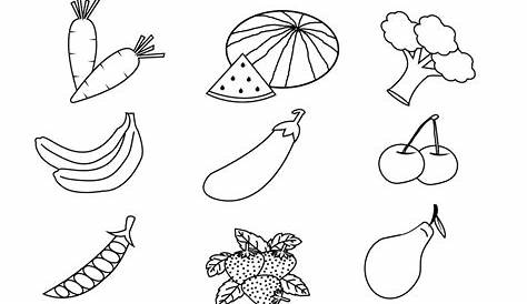 Playful printable fruits and vegetables coloring pages | Roy Blog