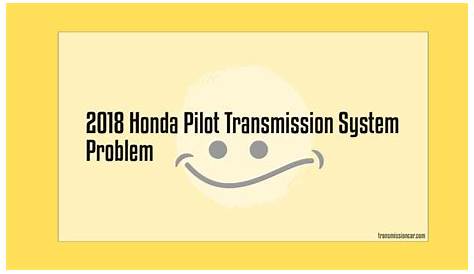honda pilot transmission system problem light