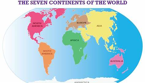List Of World Map 7 Continents Name Images – World Map Blank Printable