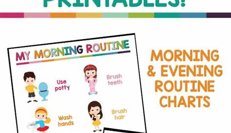 printable 3 year old daily routine chart