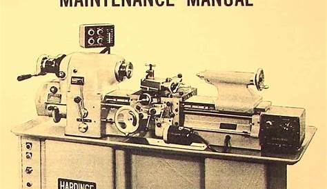 HARDINGE HLV-H Metal Lathe Maintenance Manual | Ozark Tool Manuals & Books