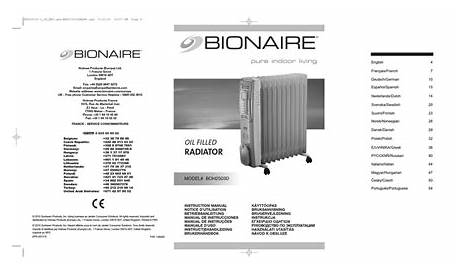 bionaire bh1551 u owner's manual