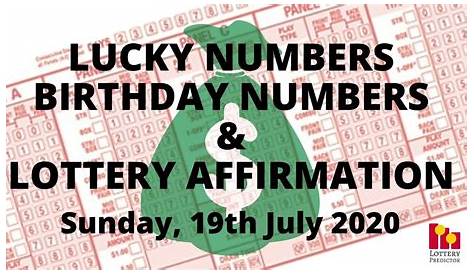 lucky numbers based on birthdate