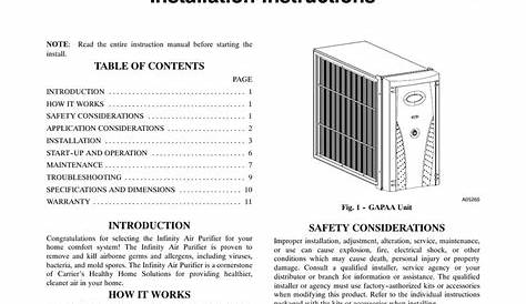 Carrier Infinity thermostat Installation Manual | AdinaPorter