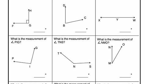 measuring angles worksheet