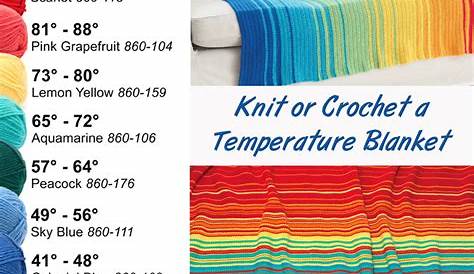Knit or Crochet a Temperature Blanket - Free Printable Chart | Craft