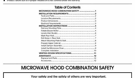 WHIRLPOOL MH1160XSB INSTALLATION INSTRUCTIONS MANUAL Pdf Download