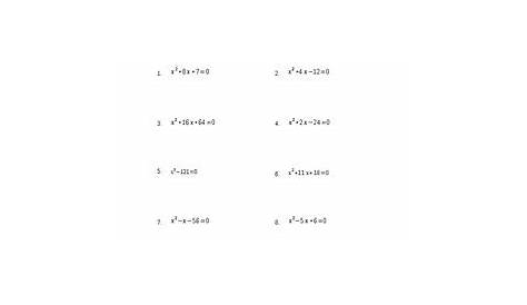 practice worksheet factoring quadratics answer key