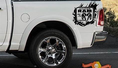 Dodge Ram 1500 2500 RT HEMI Truck Bed Box graphic decal sticker kit