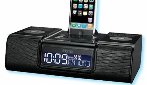 Pre-set iHome® audio system for the iPod® and iPhone (never set the
