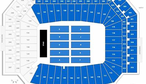 Ford Field Seating Charts for Concerts - RateYourSeats.com