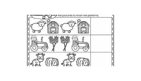 making a farm worksheet kindergarten