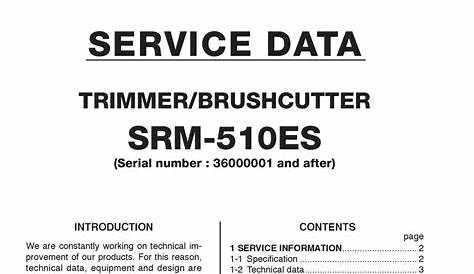 ECHO SRM-510ES SERVICE MANUAL Pdf Download | ManualsLib