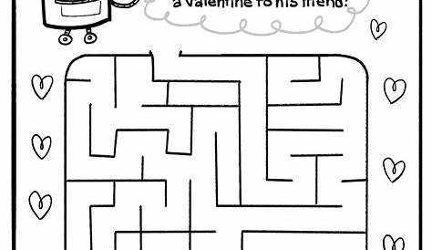 Valentine's Day Maze - Help the StoryBot deliver a Valentine to a friend! | Valentine's Day