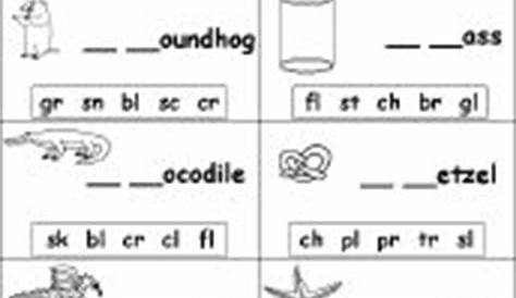 worksheets consonant blends