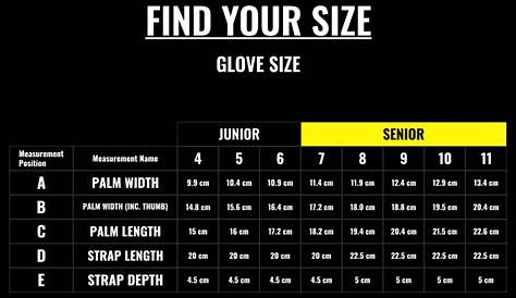 goalkeeper glove size chart