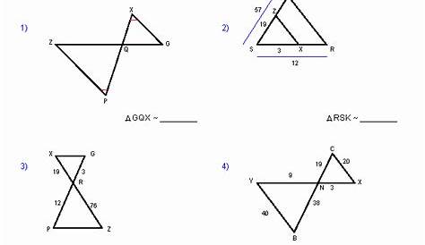 worksheet 8.1 - similarity in right triangles