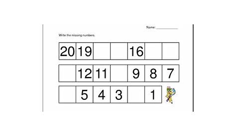 14 Best Images of Counting Backwards Worksheets - Kindergarten Math