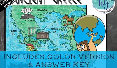 Ancient Greece Map Activity (Print and Digital) - By History Gal