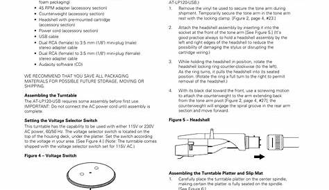 audio-technica at-lp60xusb manual