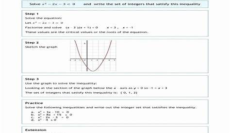 50 Solving Quadratic Inequalities Worksheet