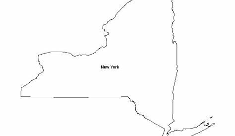 Printable Map of the State of New York - ePrintableCalendars.com