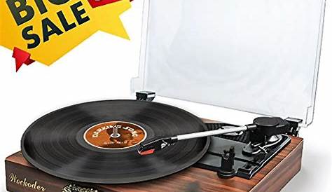 Wockoder Turntable Vinyl Record Player turntable vinyl records 3 Speed