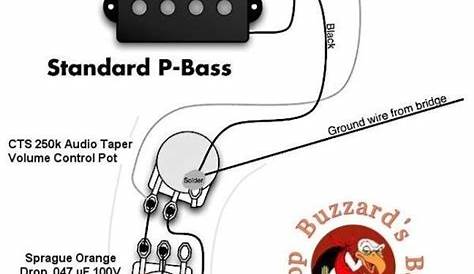 P-Bass wiring diagram | Guitar pickups, Fender precision bass, Guitar diy