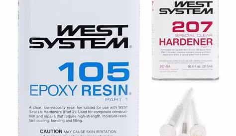 west system 105 resin with 205 hardener ratio chart